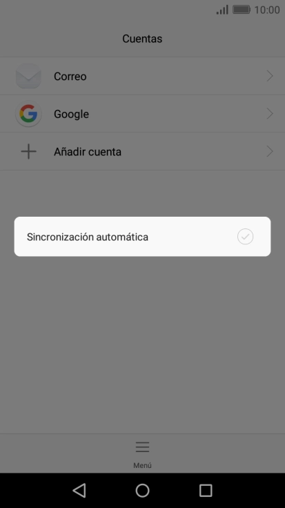 Pulsa Sincronización automática.