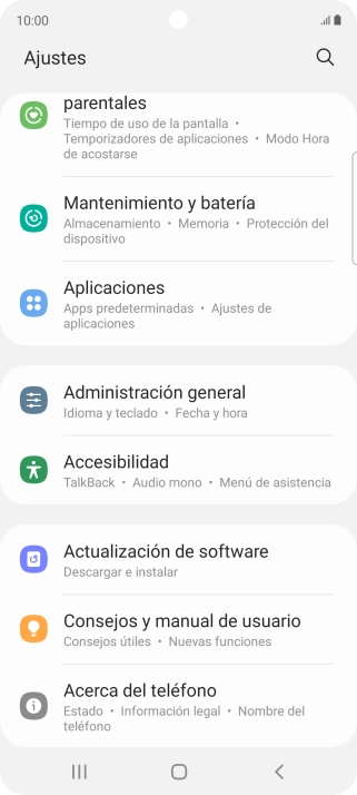Pulsa Administración general. Pulsa Administración general.