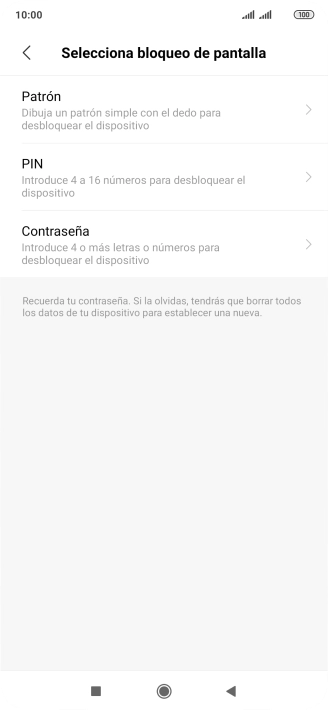 Pulsa el código de seguridad deseado y sigue las indicaciones de la pantalla para crear un código de seguridad del teléfono adicional. Pulsa el código de seguridad deseado y sigue las indicaciones de la pantalla para crear un código de seguridad del teléfono adicional.