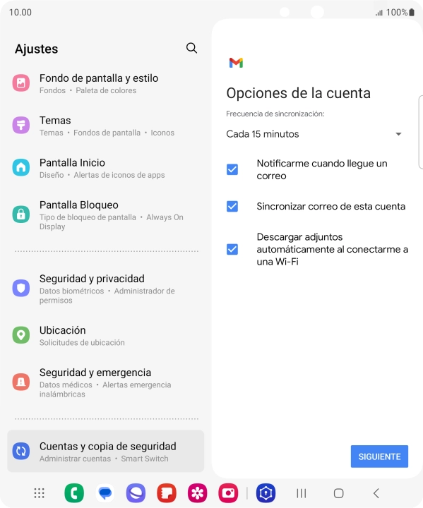 Si aparece en la pantalla esta imagen, tu cuenta de correo electrónico ha sido reconocida y configurada automáticamente. Sigue las indicaciones de la pantalla para introducir más información y terminar la configuración.