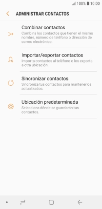 Pulsa Importar/exportar contactos.