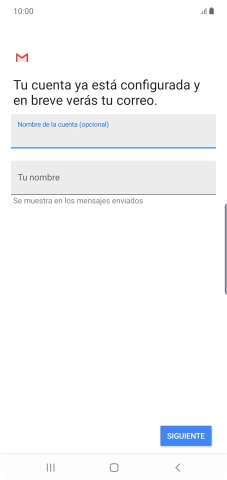 Pulsa Tu nombre e introduce el nombre del remitente.