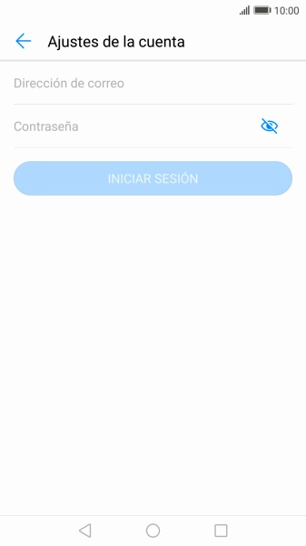 Pulsa Dirección de correo e introduce tu dirección de correo electrónico.