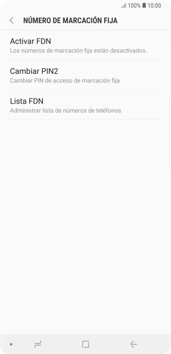 Pulsa Activar FDN.