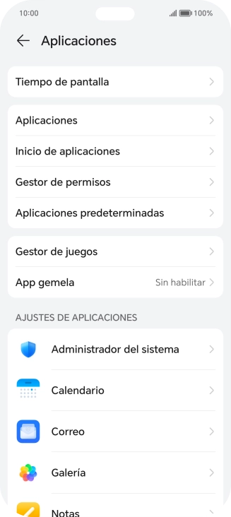 Pulsa Aplicaciones.