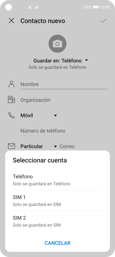 Pulsa Teléfono.