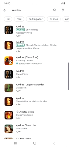 Pulsa la app deseada.