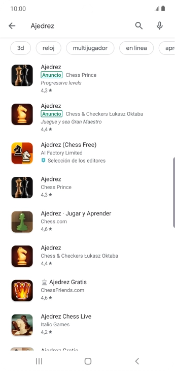 Pulsa la app deseada.