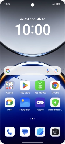 Desliza dos dedos hacia abajo desde la parte superior de la pantalla.