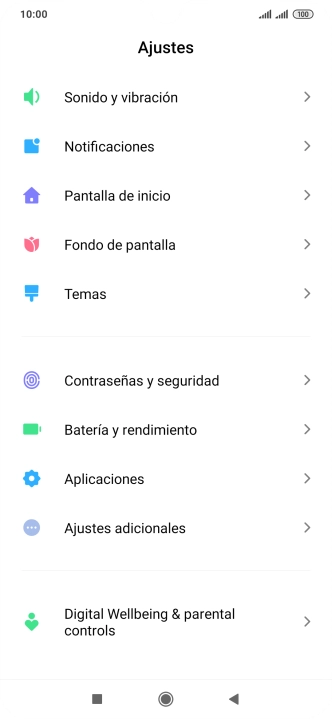 Pulsa Contraseñas y seguridad.
