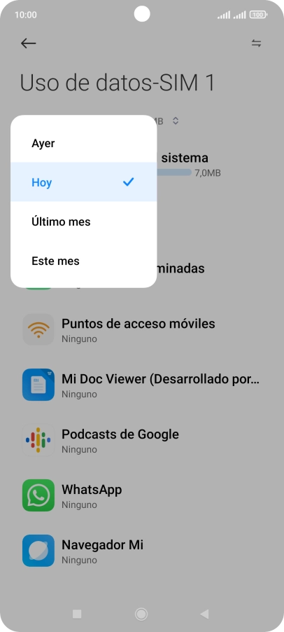 Pulsa el ajuste deseado.