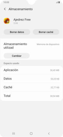 Pulsa Borrar caché.