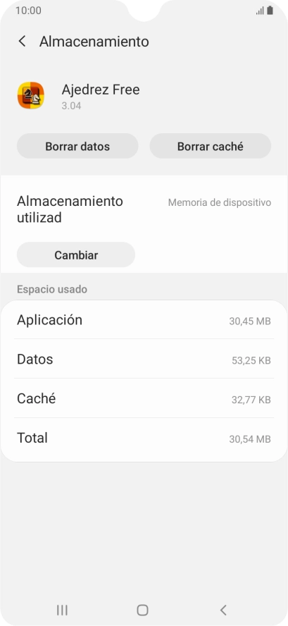 Pulsa Borrar caché.