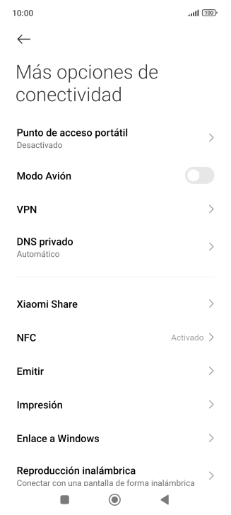 Pulsa Punto de acceso portátil.
