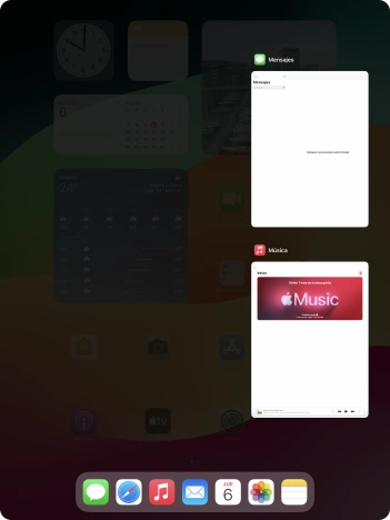 Arrastra hacia arriba la aplicación deseada para cerrarla.