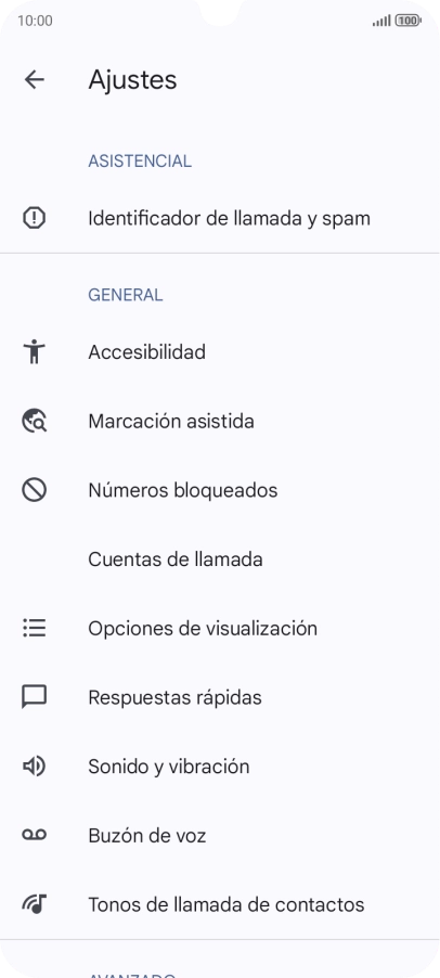 Pulsa Cuentas de llamada.