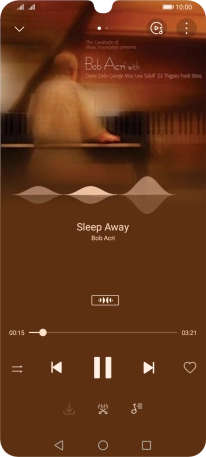 Pulsa la flecha hacia la derecha para ir al archivo de música siguiente.