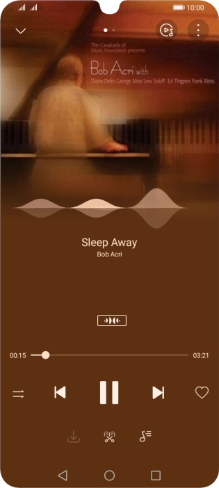 Pulsa la flecha hacia la derecha para ir al archivo de música siguiente.