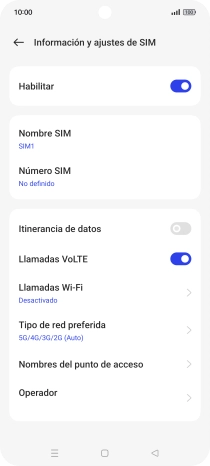 Pulsa Nombres del punto de acceso.