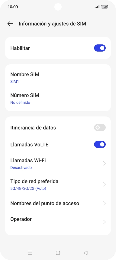 Pulsa Nombres del punto de acceso.