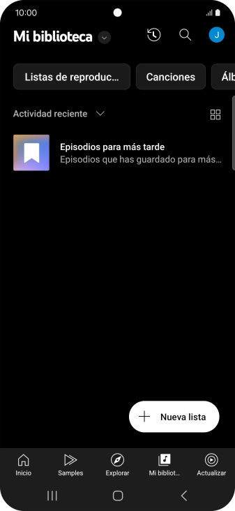 Pulsa la lista desplegable.