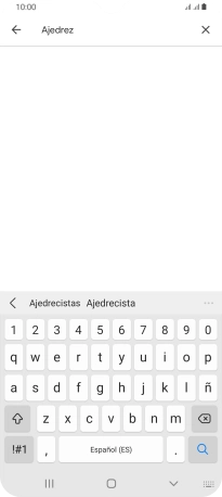 Introduce el nombre del tema o de la app y pulsa el icono de búsqueda.