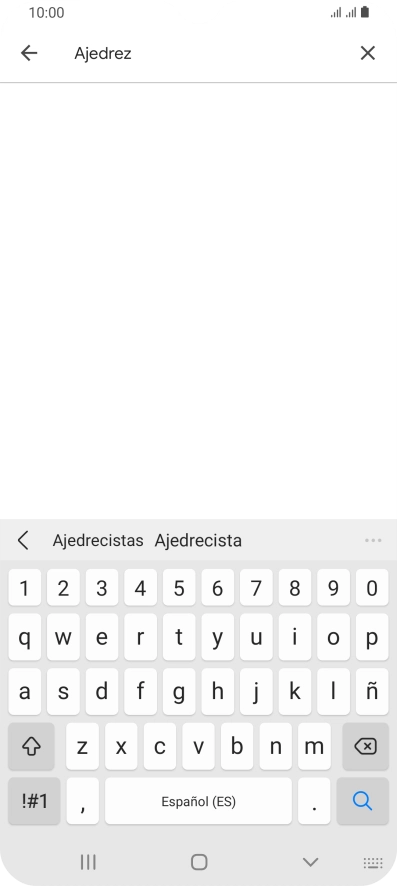 Introduce el nombre del tema o de la app y pulsa el icono de búsqueda.