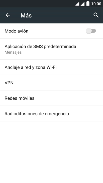 Pulsa Redes móviles.