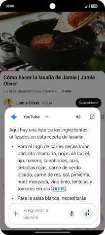 La respuesta de Gemini a tu pregunta se visualiza ahora en la pantalla.