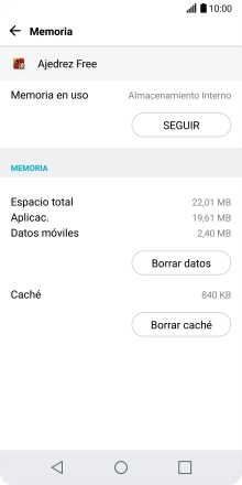Pulsa Borrar caché.
