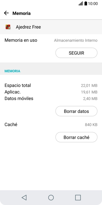 Pulsa Borrar caché.