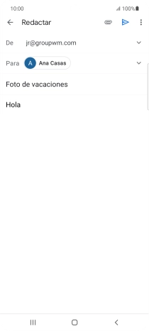 Pulsa el icono de anexos.