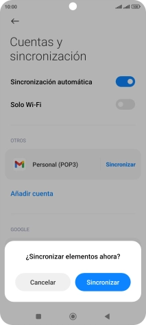Si activas la función, pulsa Sincronizar. Si activas la función, pulsa Sincronizar.