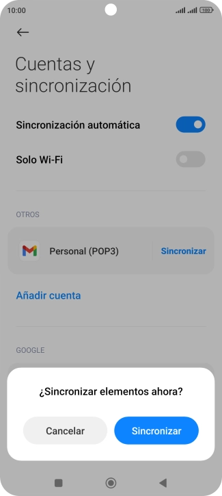Si activas la función, pulsa Sincronizar. Si activas la función, pulsa Sincronizar.