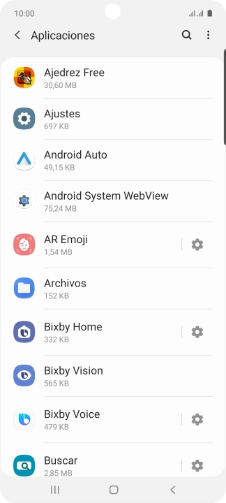 Pulsa la app deseada.