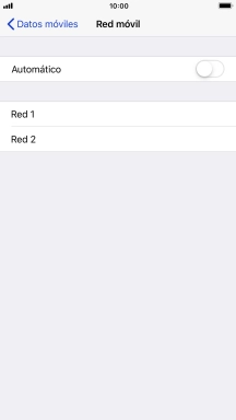 Si desactivas la función, pulsa la red deseada.