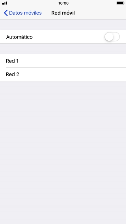 Si desactivas la función, pulsa la red deseada.