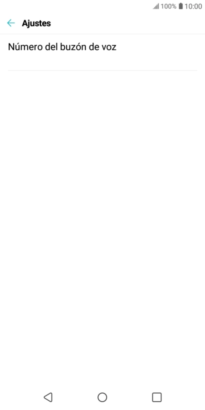 Pulsa Número del buzón de voz.