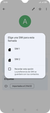 Pulsa la tarjeta SIM deseada.