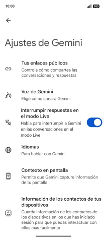 Sigue las indicaciones de la pantalla para seleccionar los ajustes deseados.