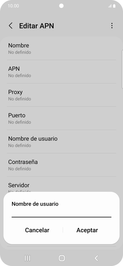 Introduce wap@wap y pulsa Aceptar.