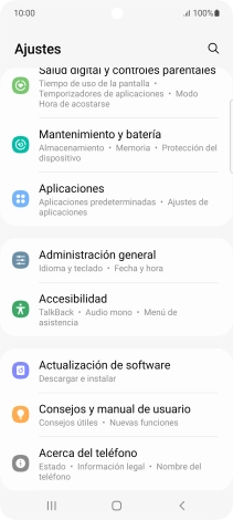 Pulsa Administración general.