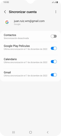 Pulsa el indicador junto a 