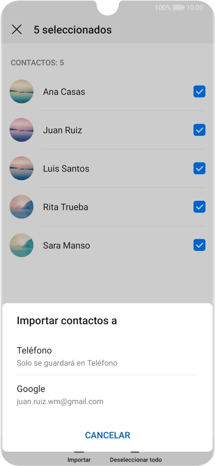 Pulsa Teléfono.
