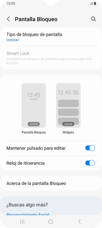 Pulsa Tipo de bloqueo de pantalla.