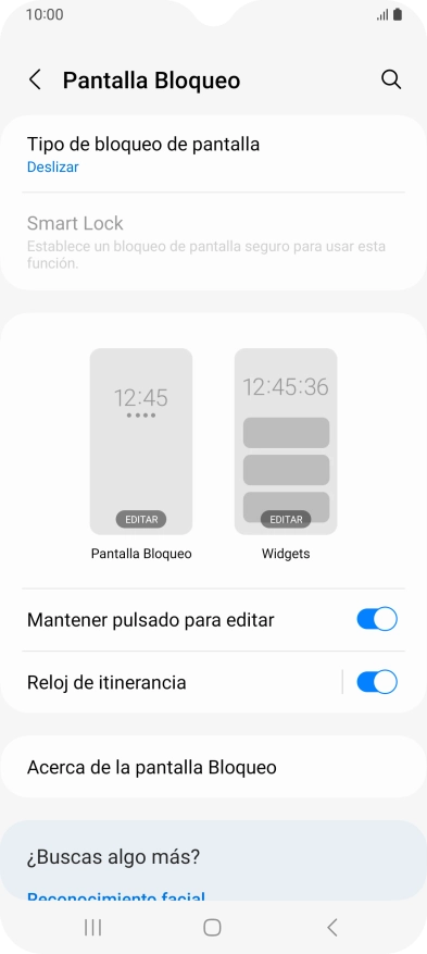 Pulsa Tipo de bloqueo de pantalla.