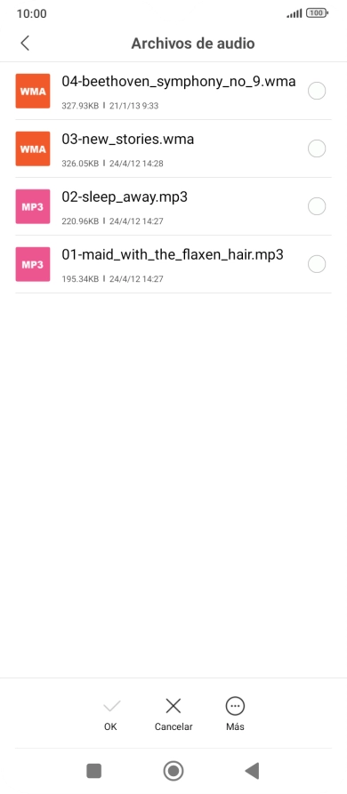 Pulsa el timbre de llamada deseado.