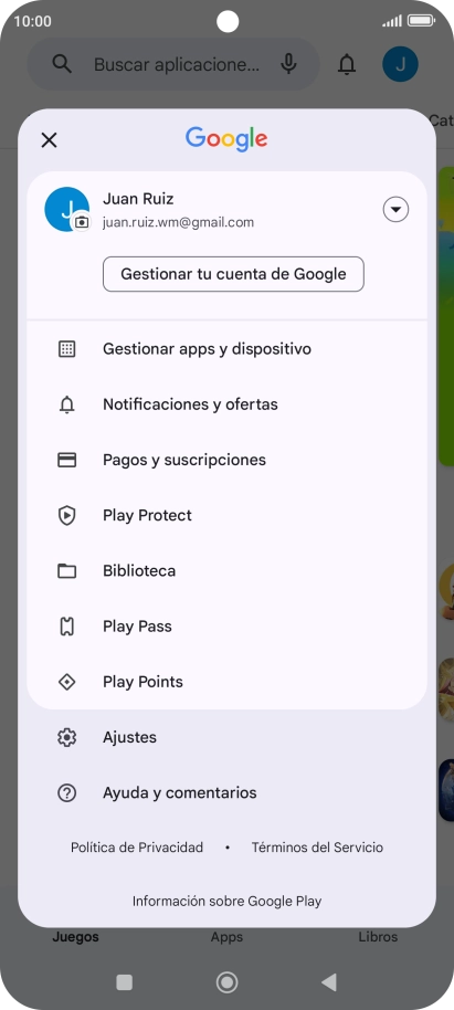 Pulsa Gestionar apps y dispositivo.