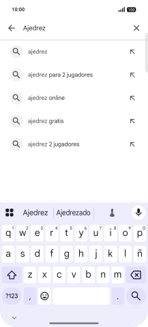 Introduce el nombre del tema o de la app y pulsa el icono de búsqueda.