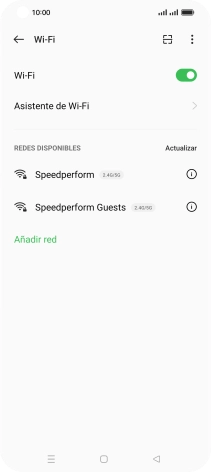 Pulsa la red wifi deseada.